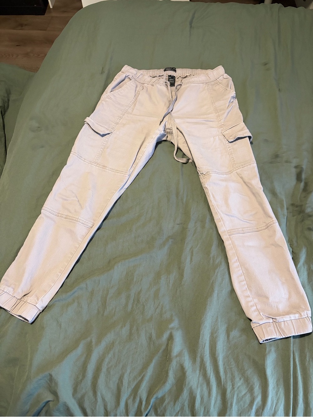 Sincerely Jules Light Beige Cargo Joggers for Men
